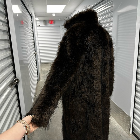 Vintage Newport News faux fur long coat M - Picture 10 of 11